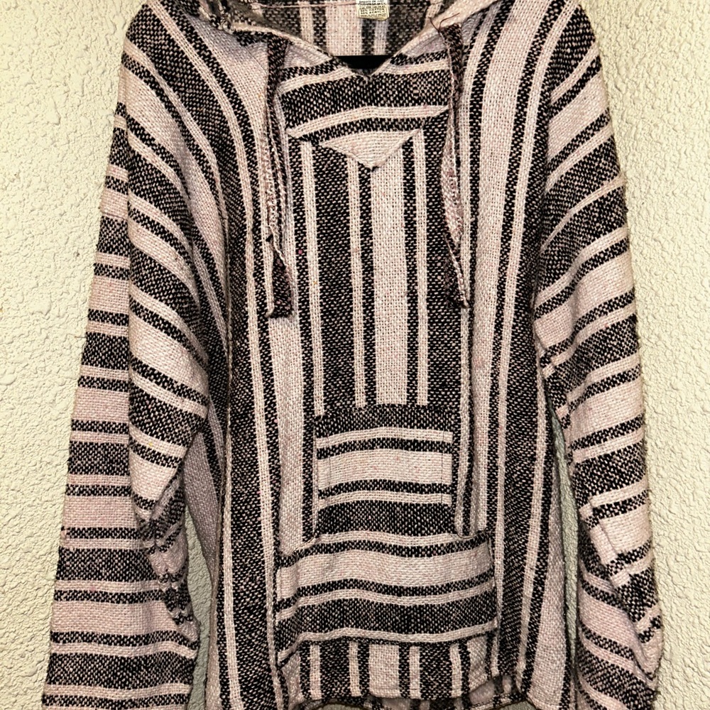 Striped Hooded Baja Sweater